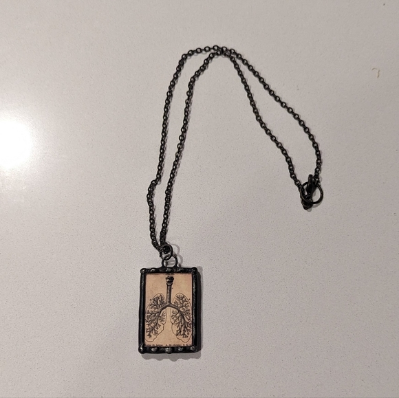 Very Unique Custom Made Gothic Medical Necklace - Picture 3 of 3